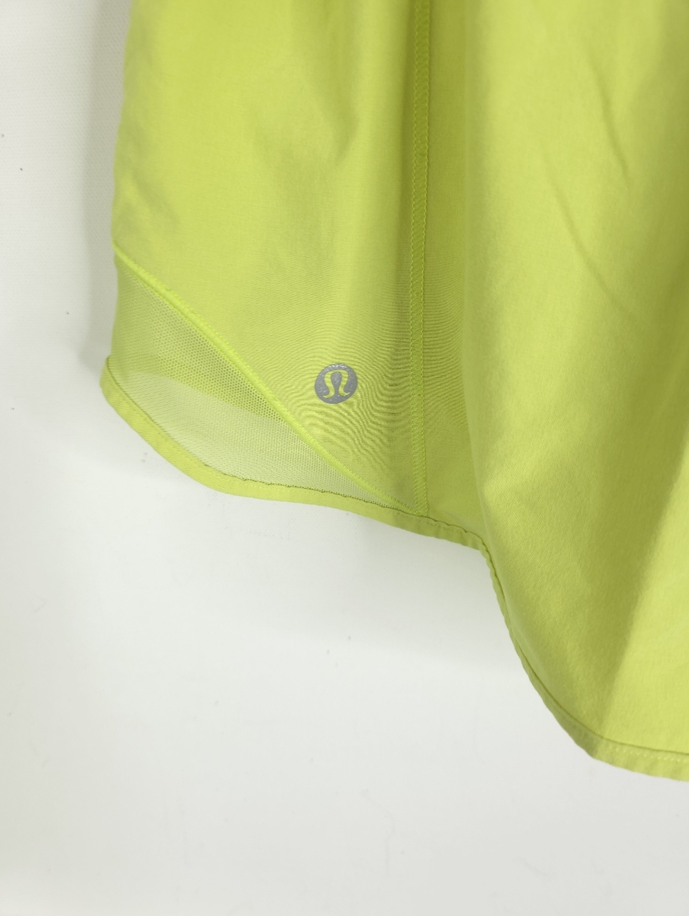 Lululemon Hotty Hot Lined Short 4" Electric Lemon Sz 12 - Picture 7 of 8